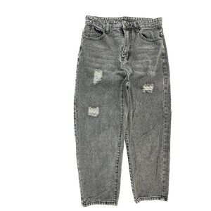 Fashion Jeans Unbranded Distressed Crop Women's size M Gray Denim jeans
